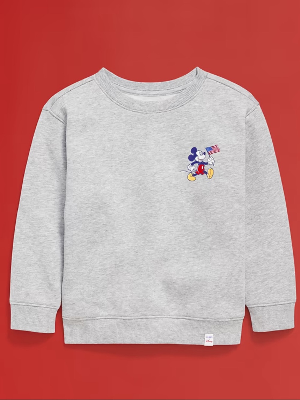 NWT Old Navy x Disney Mickey Mouse Oversized Flag Graphic Sweatshirt for Toddler